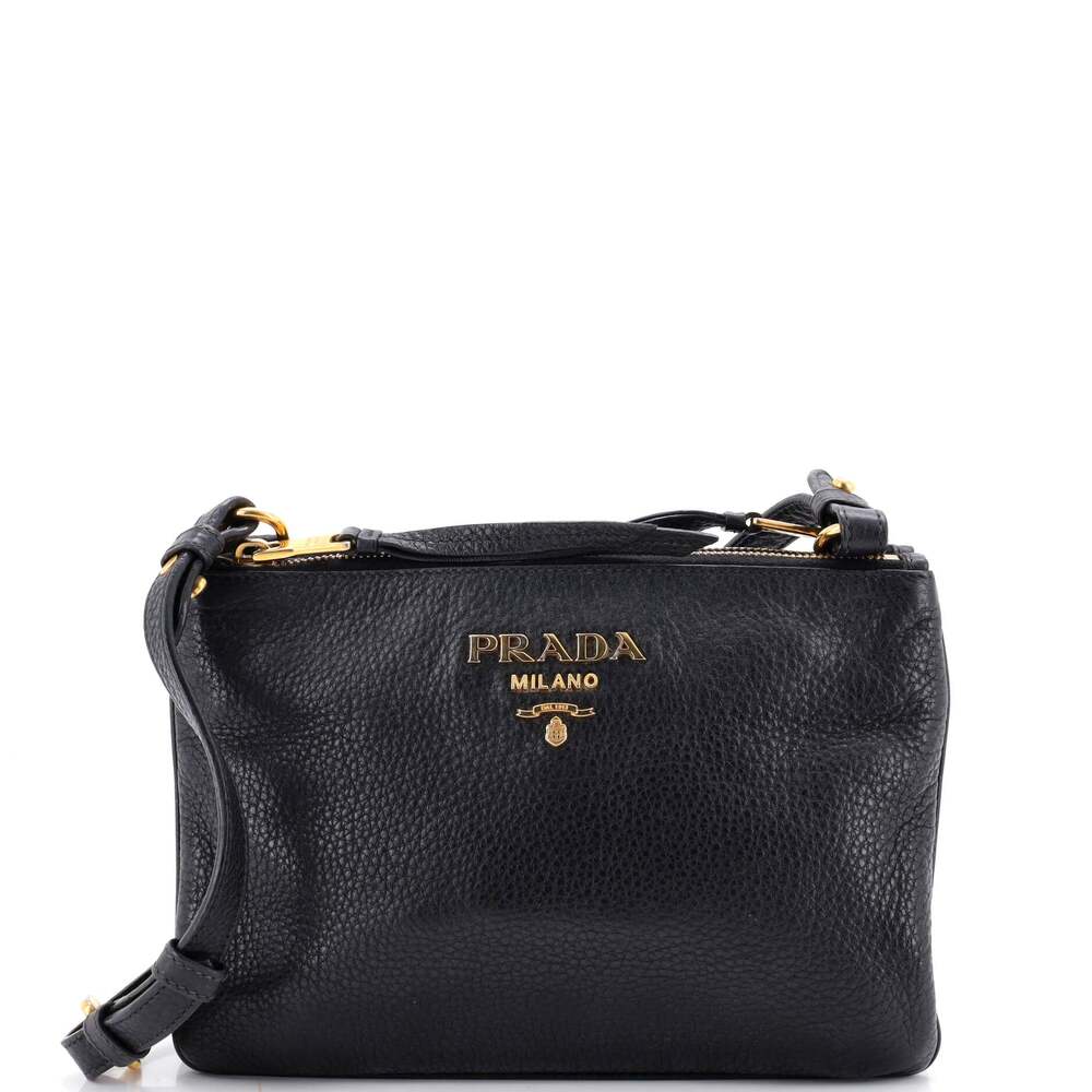 Prada Double Zip Crossbody Bag Vitello #267921P14B